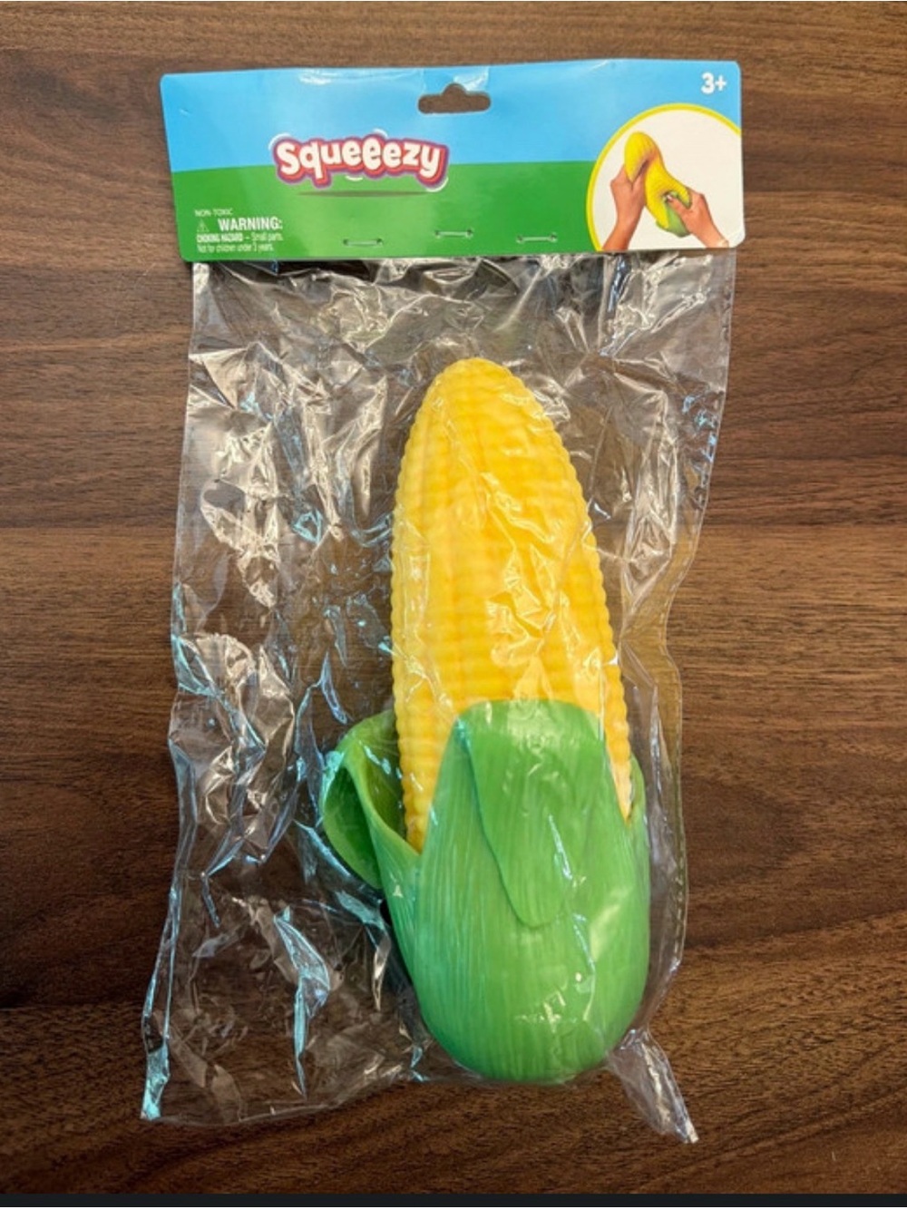 Yellow & Green Corn Squeeze Toy for Kids